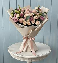 Букет цветов из:  Розы и Лизиантусы #REPLACE_PRED# Нижне-Чирской