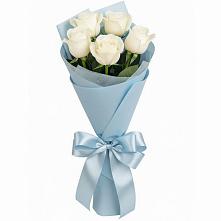 Букет 5 Белых роз Проуд #REPLACE_PRED# Нижне-Чирской