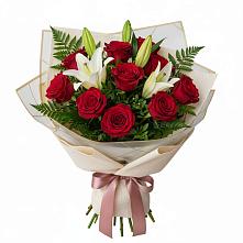 Букет цветов из:  Лилии и Розы #REPLACE_PRED# Нижне-Чирской