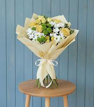 Букет цветов из:  Хризантемы и Розы в Нижне-Чирской