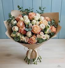 Букет цветов из:  Альстромерии и Розы в Нижне-Чирской