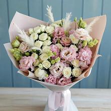 Букет цветов из:  Альстромерии и Розы в Нижне-Чирской